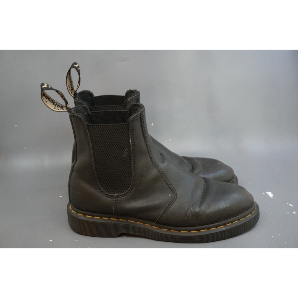 Dr Martens Chelsea Boots Women Size 8 Us 2976 Slip Resistant Soft Toe Work Black